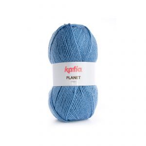 lanas otoño invierno katia planet color liso azul medio ganchillo dos agujas crochet
