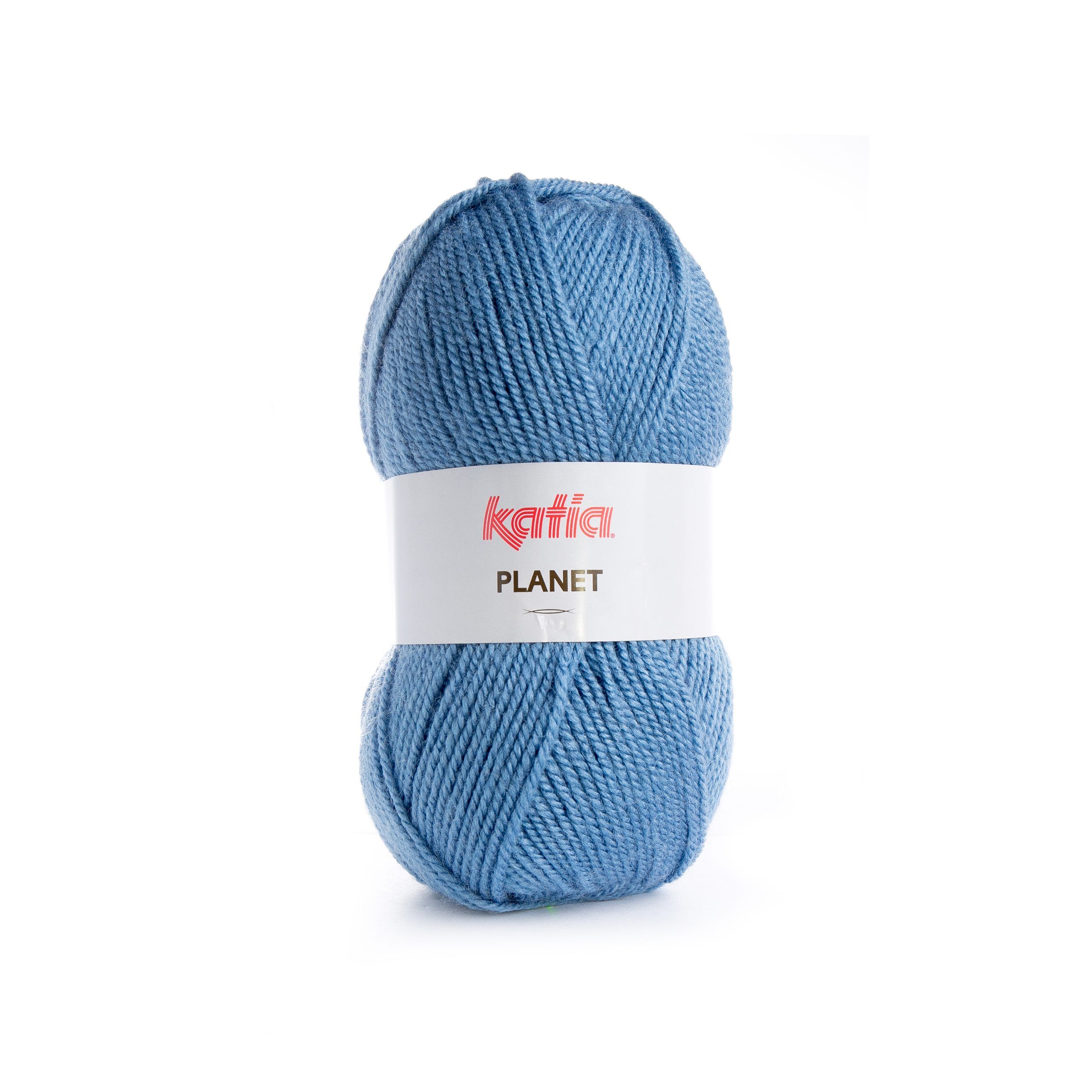 lanas otoño invierno katia planet color liso azul medio ganchillo dos agujas crochet