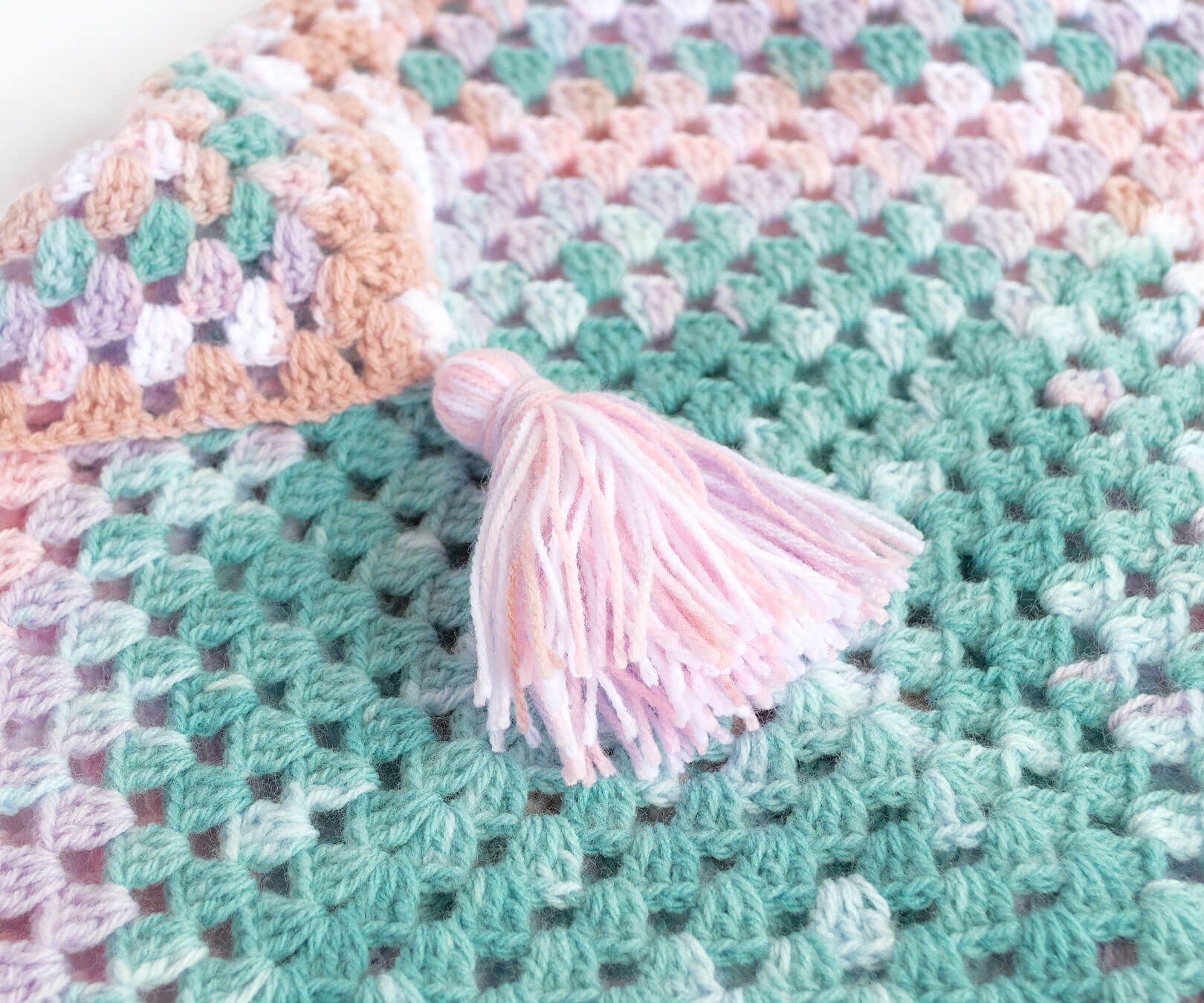 Poncho mezclilla de ganchillo - Imagen 3