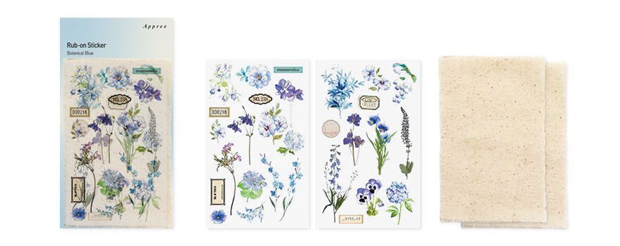 Pegatinas transferibles - Flores azules - Imagen 4
