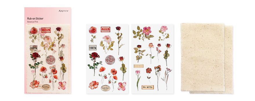 Pegatinas transferibles - Flores rosas - Imagen 4