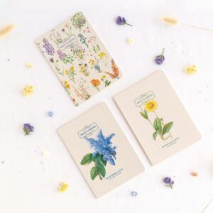 Pack 3 Cuadernos A6 Wild flowers - Kokonote