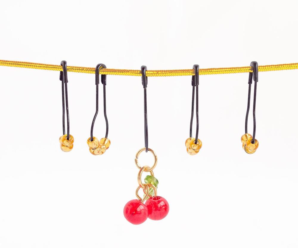 Marcadores de puntos abalorios cereza