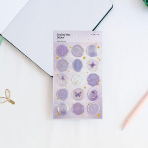 Pegatinas sellos cera - Milky purple