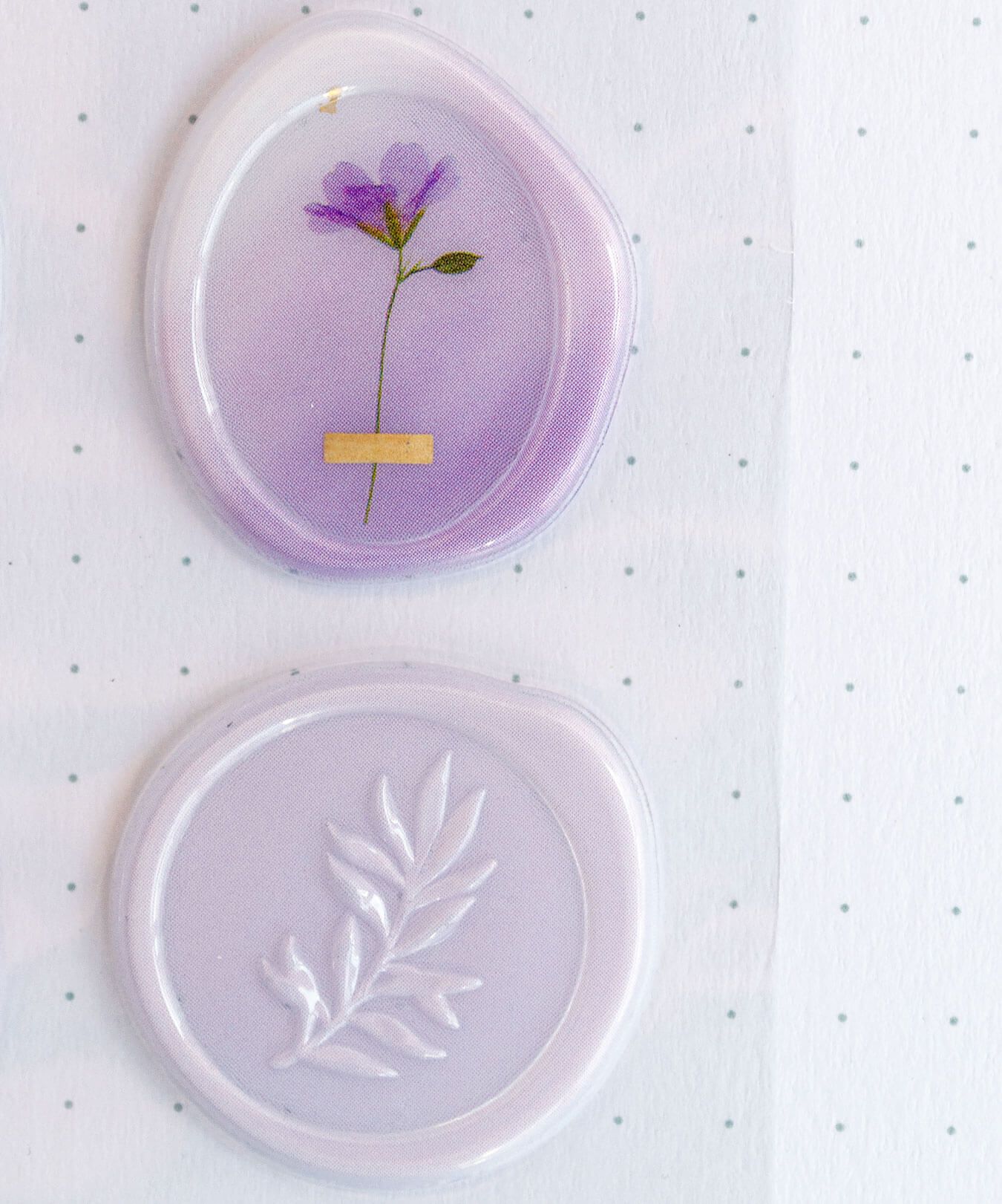 Pegatinas sellos cera - Milky purple - Imagen 4